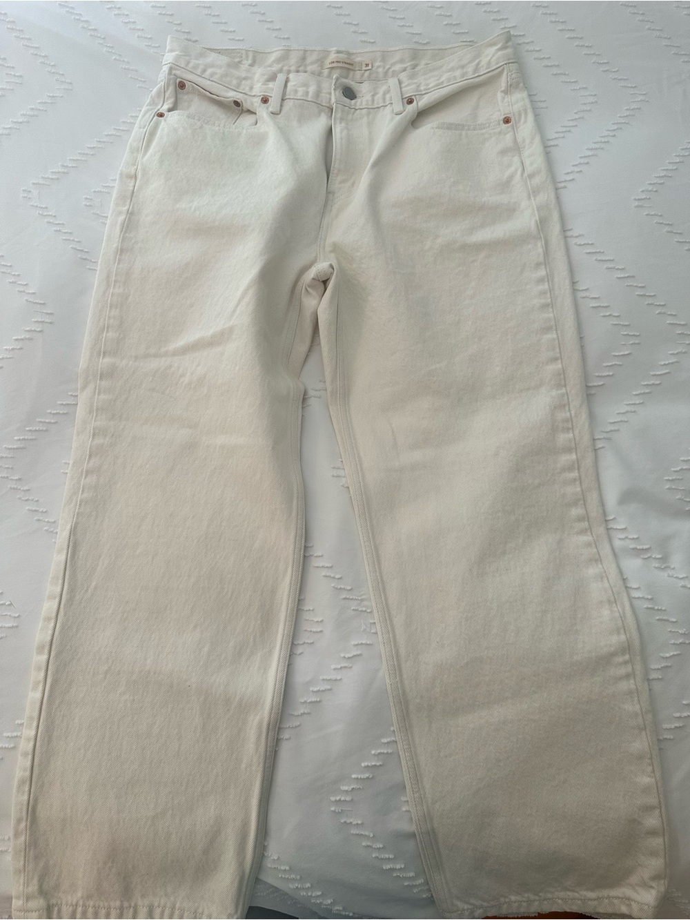 Levi's Low Pro Straight Cream Jeans